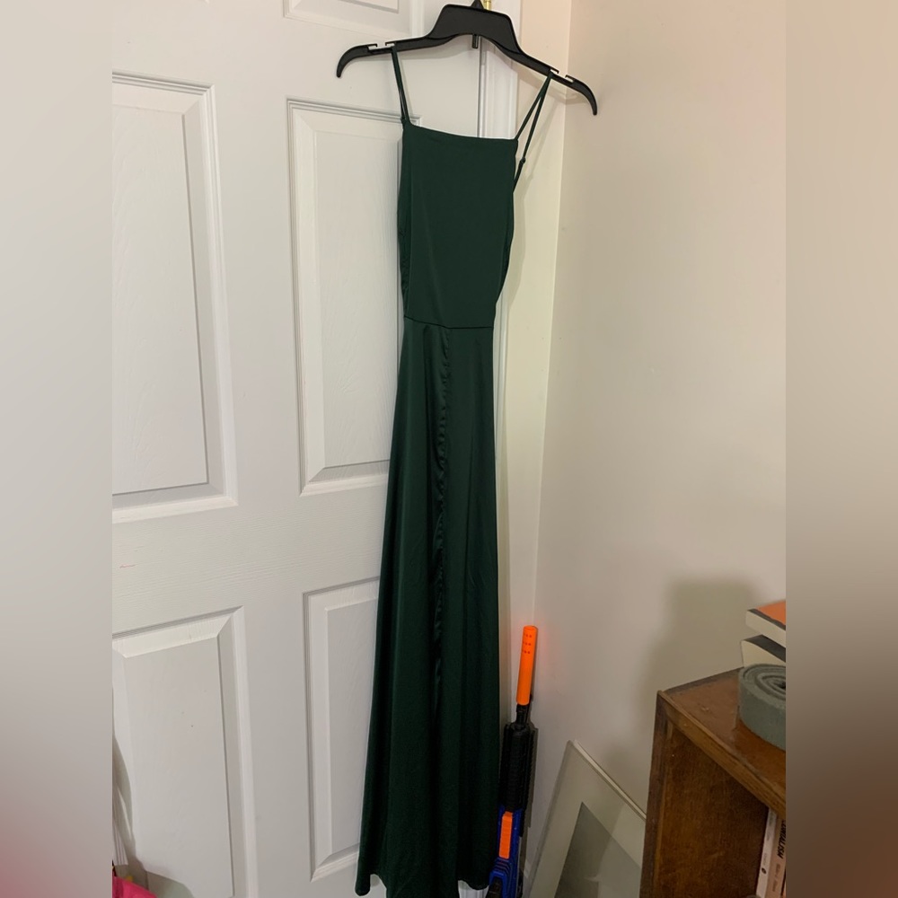 Emerald green Windsor bridesmaid dress